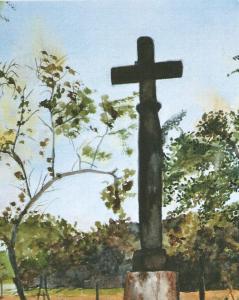 Kruis in Frankrijk - Aquarel MB